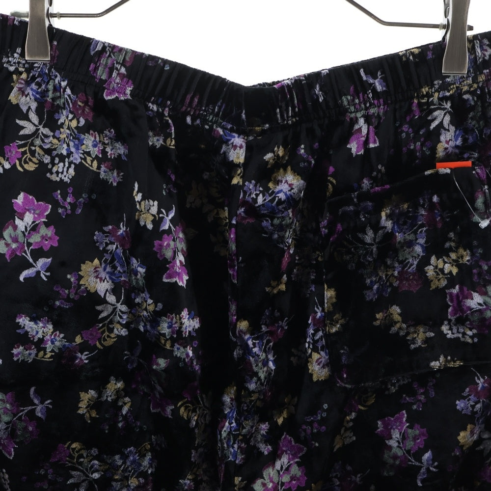 SUPREME(シュプリーム) 19AW Floral Velour Short フローラル ベロア ショーツ ブラック