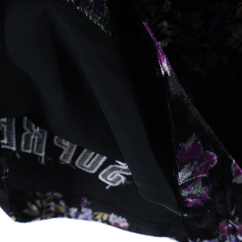 SUPREME(シュプリーム) 19AW Floral Velour Short フローラル ベロア ショーツ ブラック