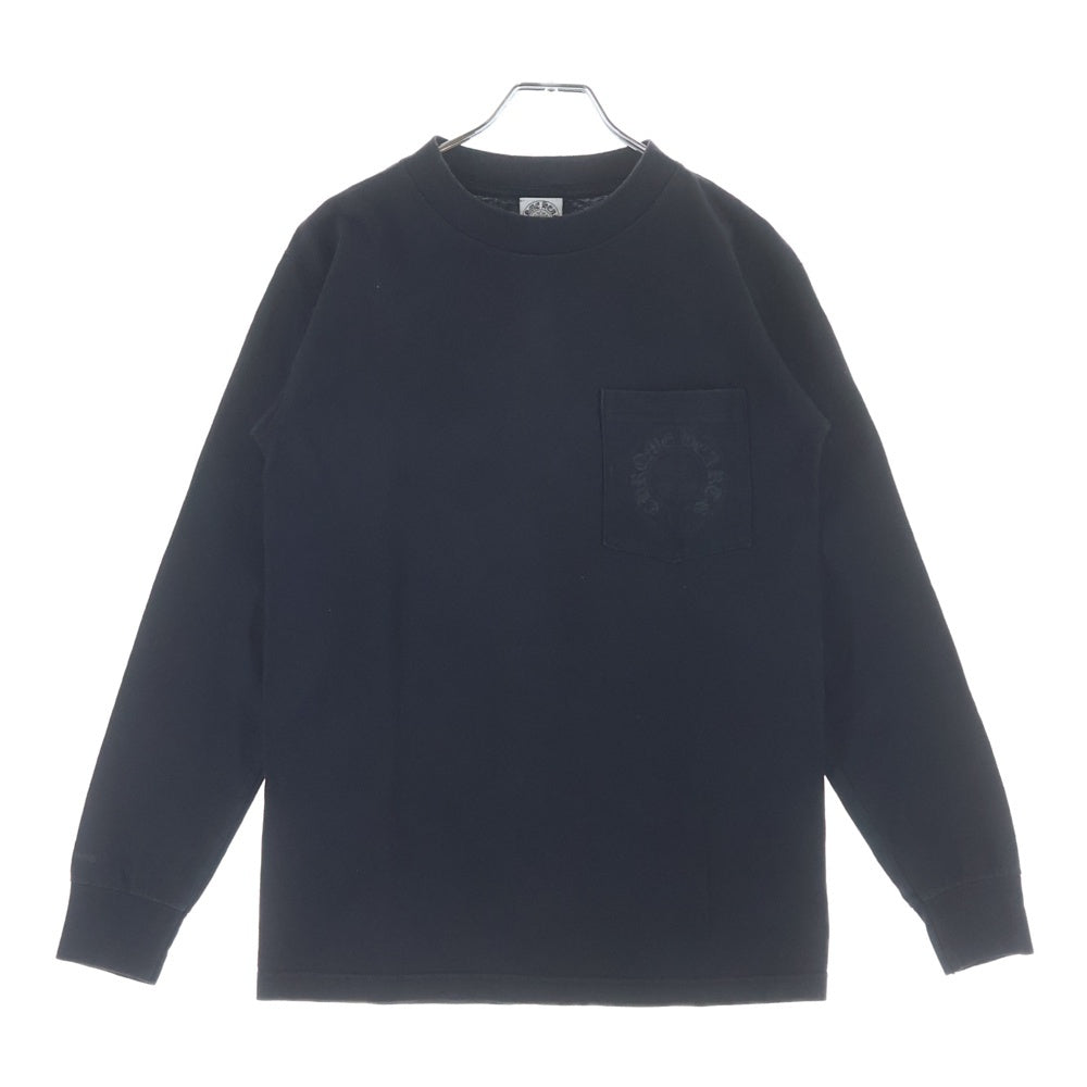 CHROME HEARTS(クロムハーツ) OLD Back Cemetery L/S オールドモデル バックセメタリー ホースシュープリントポケット ロングスリーブ 長袖Tシャツ 長袖カットソー ブラック