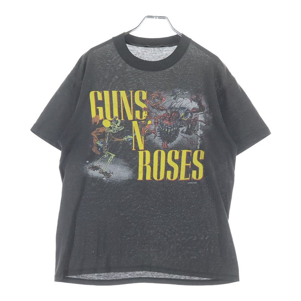 VINTAGE(ヴィンテージ) 80s GUNS N' ROSES 1987 ACME RXXE WAS HERE ガンズアンドローゼス バンド 半袖Tシャツ カットソー ブラック