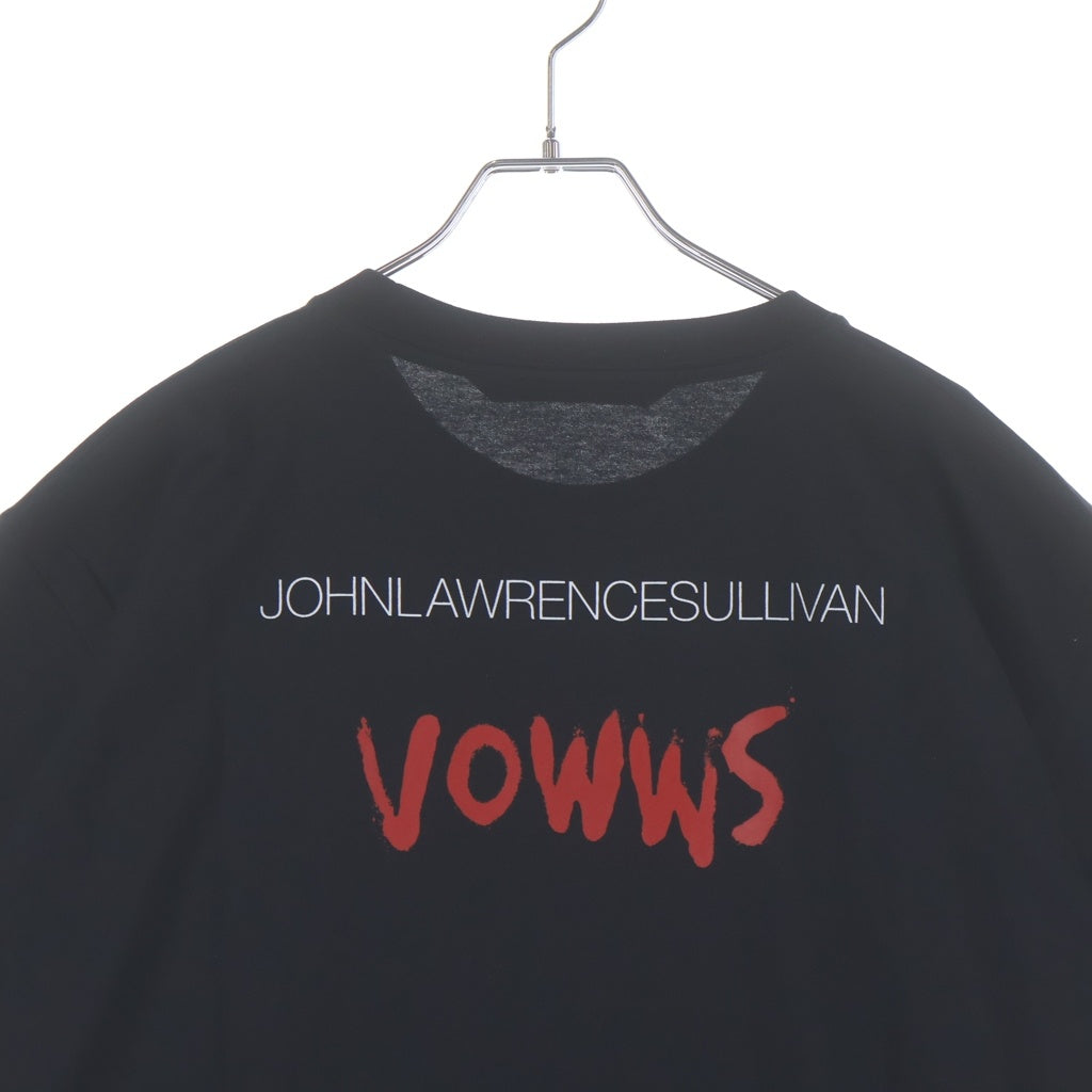 JOHN LAWRENCE SULLIVAN(ジョンローレンスサリバン) VOWWS GRAPHIC PRINT TEE ヴァウズ グラフィック プリント 半袖Tシャツ カットソー ブラック