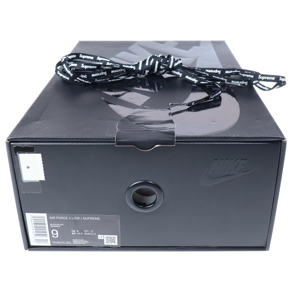 NIKE(ナイキ) ×SUPREME AIR FORCE 1 LOW シュプリーム エアフォース 1 ローカットスニーカー ブラック US9/27]cm CU9225-001