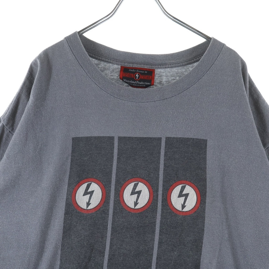 VINTAGE(ヴィンテージ) 90s MARILYN MANSON REPENT マリリンマンソン レペント バンド マンソンタグ 半袖Tシャツ カットソー グレー