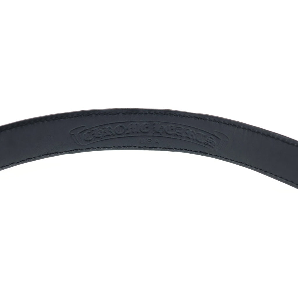 CHROME HEARTS(クロムハーツ) 3PC Leather Belt ケルティックタロン レザーベルト シルバー ブラック