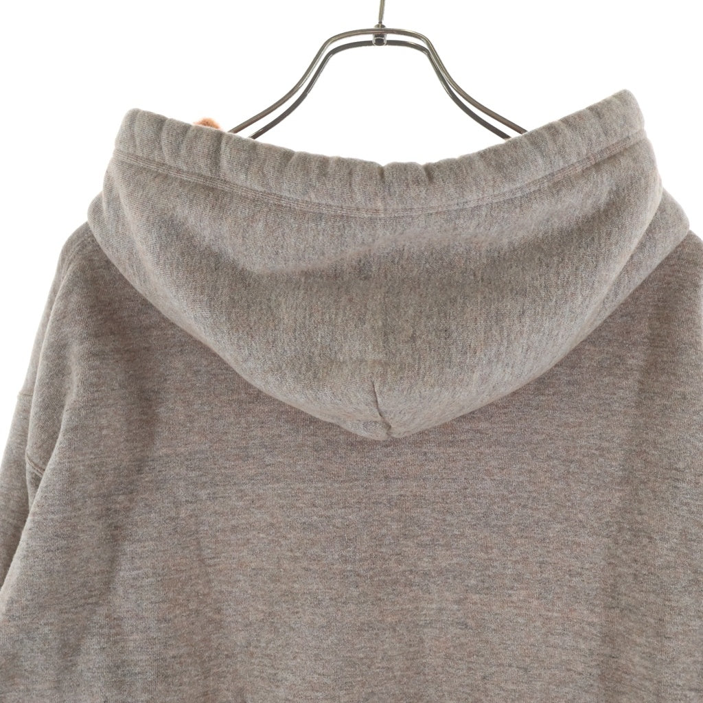 BIOTOP(ビオトープ) カシミヤ混 TWO-TONE HOODIE ツートンプルオーバーフーディー パーカー グレー