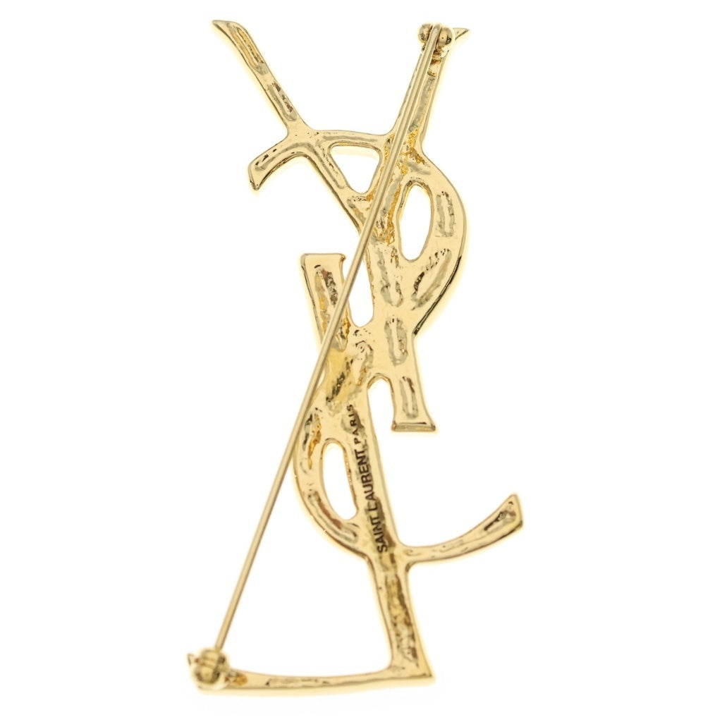 SAINT LAURENT PARIS(サンローランパリ) OPYUM BRCH MONOGRAM 470371 Y1500 YSLカサンドラ オピウムブローチ ゴールド レディース