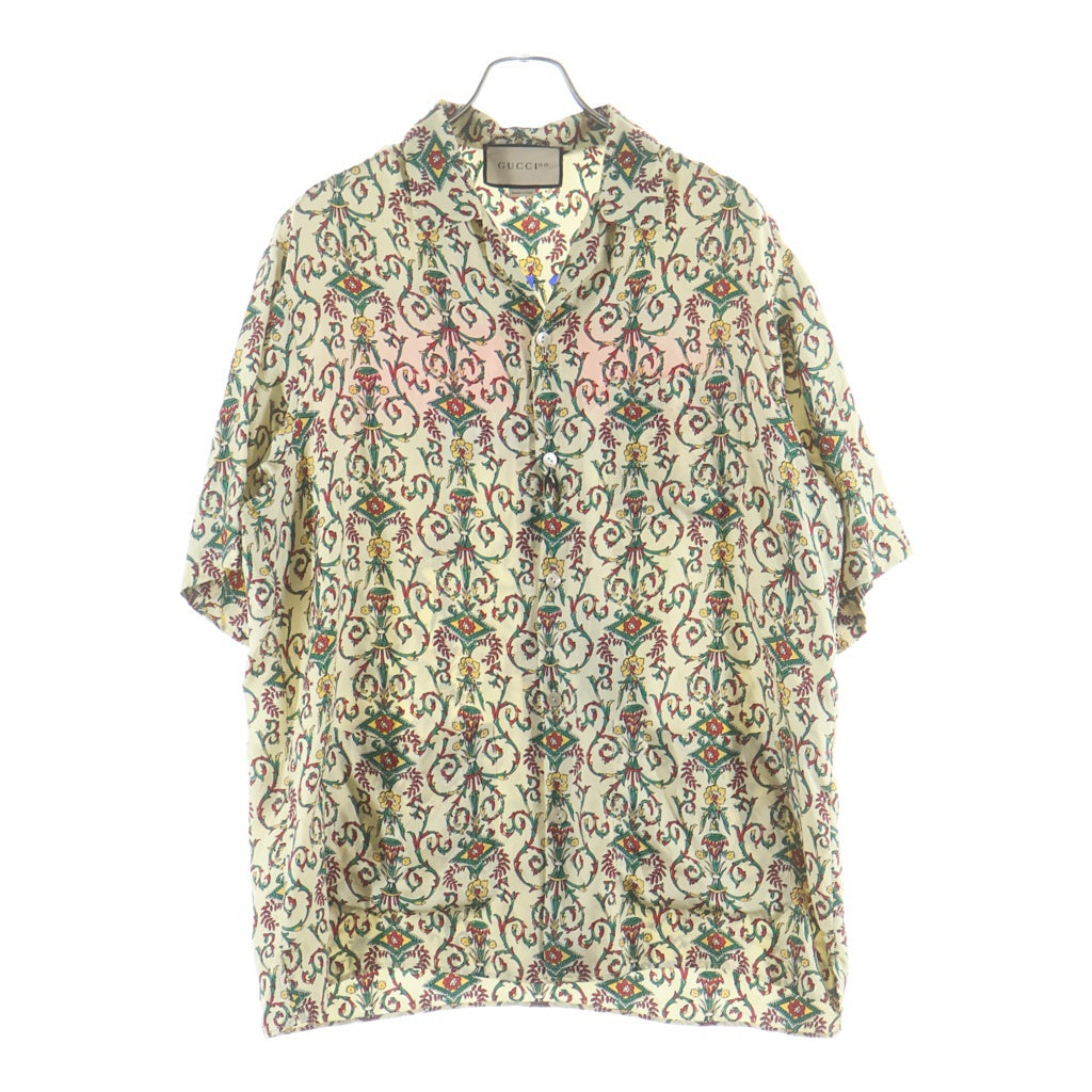 GUCCI(グッチ) GUCCI SEATS SS SHIRTS 676347 総柄開襟半袖シャツ マルチカラー