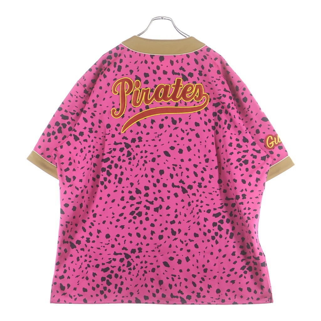 GUCCI(グッチ) ×MLB ANIMAL BOWLLING SS SHIRTS 726039 XJE4V ボウリング半袖シャツ アニマル総柄 ピンク