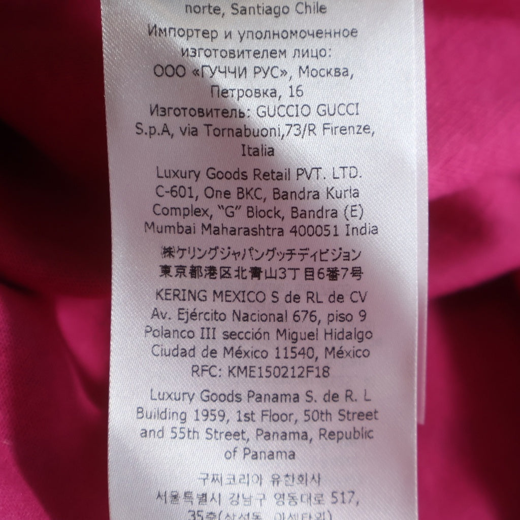 GUCCI(グッチ) ×MLB ANIMAL BOWLLING SS SHIRTS 726039 XJE4V ボウリング半袖シャツ アニマル総柄 ピンク
