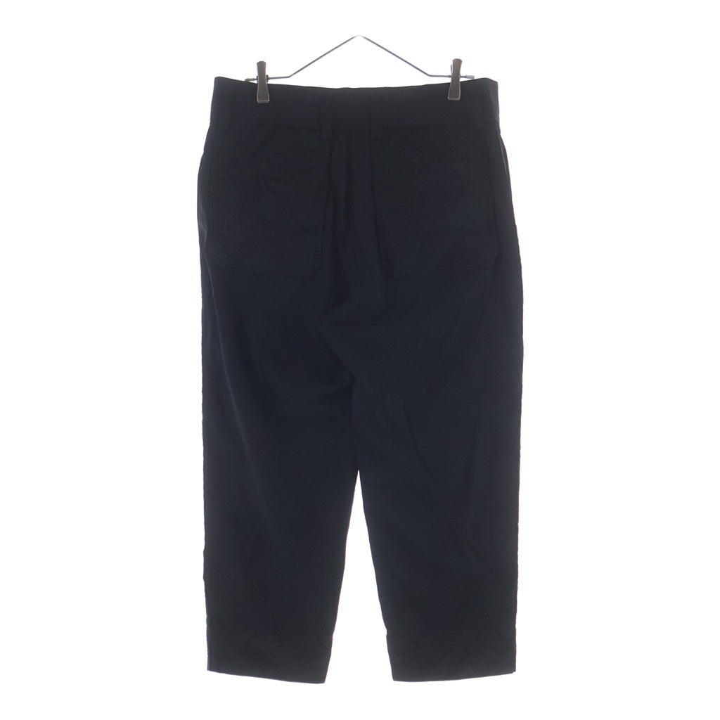 OAMC(オーエーエムシー) パッチポケット ウール クロップドパンツ スラックス ストレッチ ブラック I024470