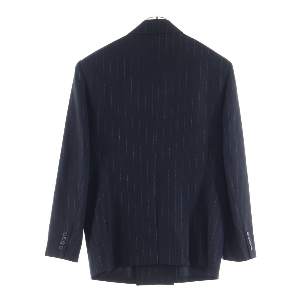 SAINT LAURENT PARIS(サンローランパリ) ストライプ柄 3B ダブルブレスト ウールテーラードジャケット ブラック 771647 Y1H24