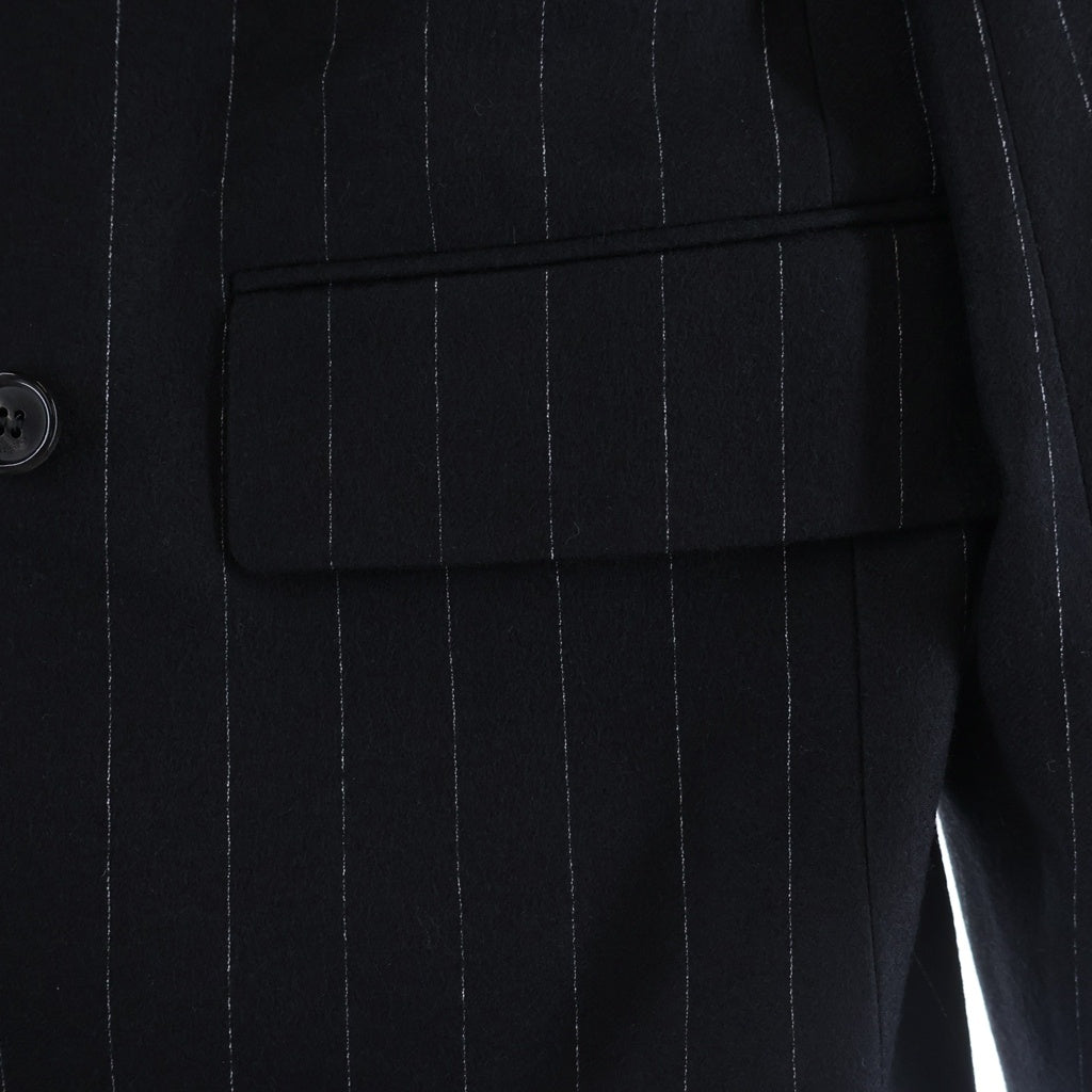 SAINT LAURENT PARIS(サンローランパリ) ストライプ柄 3B ダブルブレスト ウールテーラードジャケット ブラック 771647 Y1H24