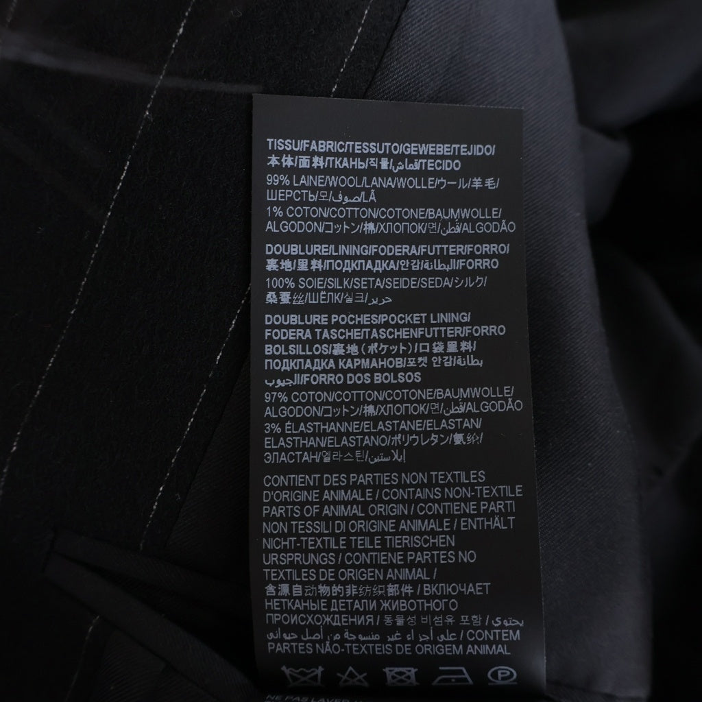 SAINT LAURENT PARIS(サンローランパリ) ストライプ柄 3B ダブルブレスト ウールテーラードジャケット ブラック 771647 Y1H24