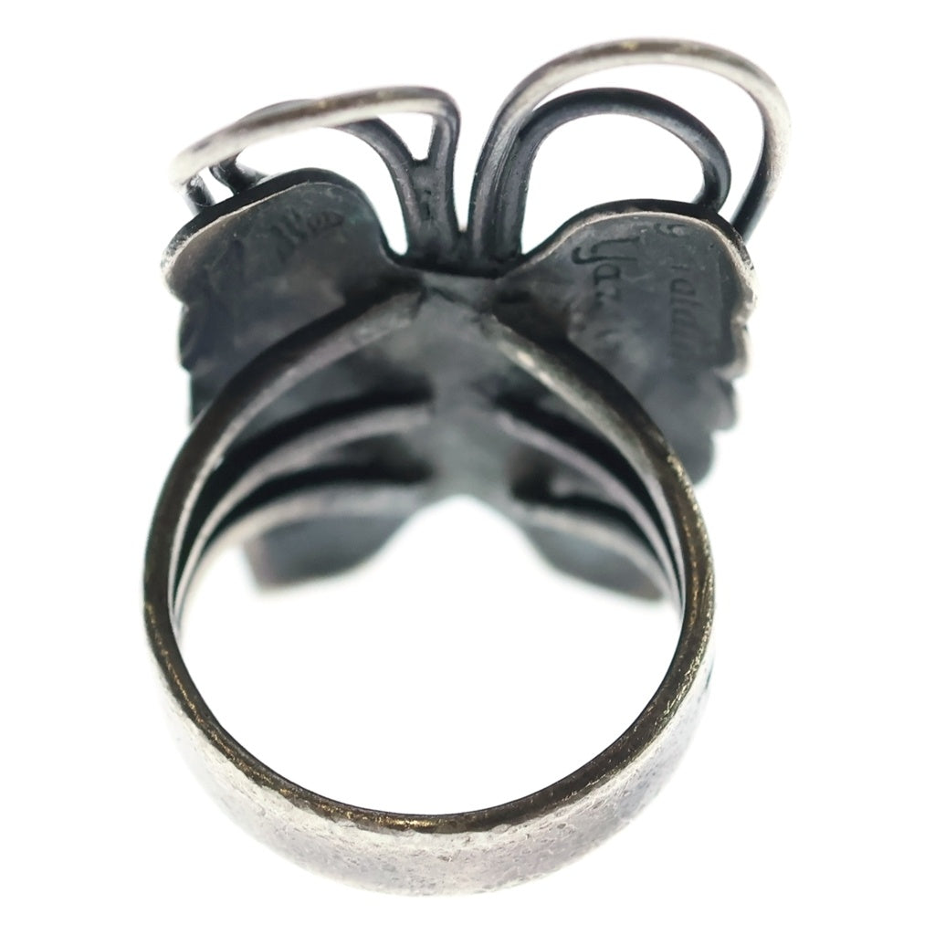 INDIAN JEWELRY(インディアンジュエリー) STERRING Geraldine NAJAVO Ring ナバホ族 ターコイズ パピヨンモチーフ リング シルバー