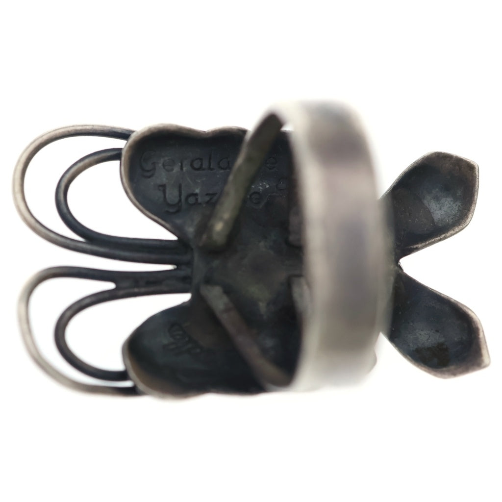 INDIAN JEWELRY(インディアンジュエリー) STERRING Geraldine NAJAVO Ring ナバホ族 ターコイズ パピヨンモチーフ リング シルバー