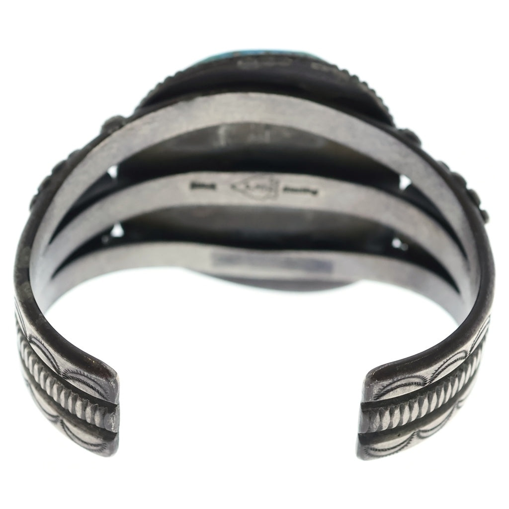 INDIAN JEWELRY(インディアンジュエリー) STERRING C.MTZ NAJAVO Bracelet ナバホ族 ターコイズ ブレスレット バングル シルバー