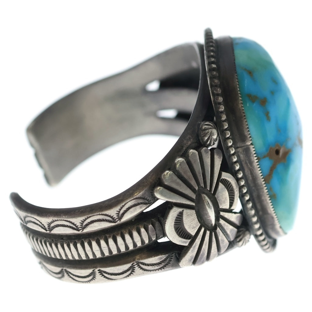 INDIAN JEWELRY(インディアンジュエリー) STERRING C.MTZ NAJAVO Bracelet ナバホ族 ターコイズ ブレスレット バングル シルバー