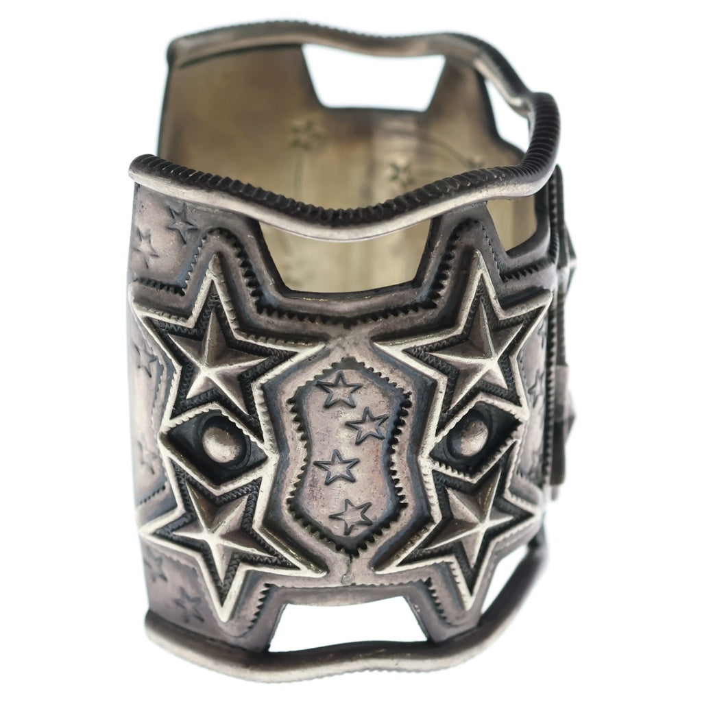 CODY SANDERSON(コディーサンダーソン) 2 ROW WIDE SHERIFF STAR Cuff スター ブレスレット バングル シルバー