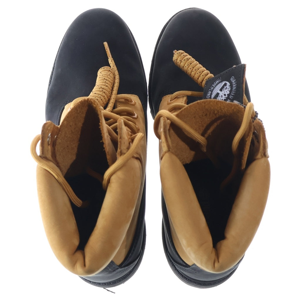 Timberland(ティンバーランド) 6インチ プレミアム ウォータープルーフ ハイカット ブーツ ブラック/キャメル