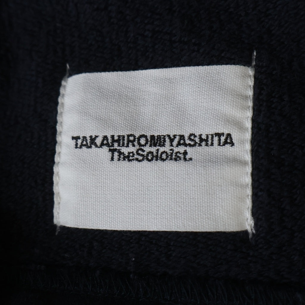 TAKAHIROMIYASHITA The SoloIst.(タカヒロミヤシタザソロイスト) 19AW I LIVE NOW ZIP MOCK NECK SWEAT ジップディティール モックネックスウェットトレーナー ブラック