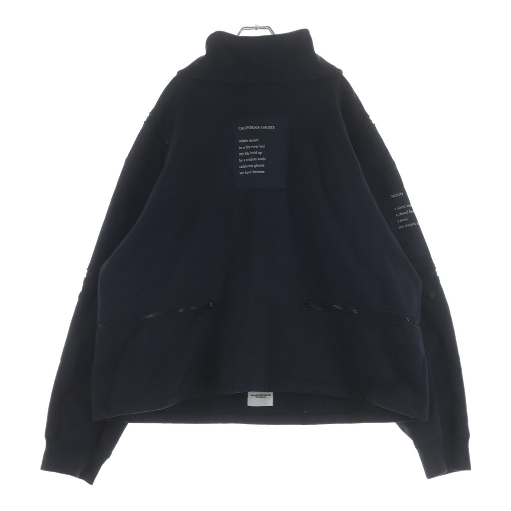 TAKAHIROMIYASHITA The SoloIst.(タカヒロミヤシタザソロイスト) 19AW I LIVE NOW ZIP MOCK NECK SWEAT ジップディティール モックネックスウェットトレーナー ブラック