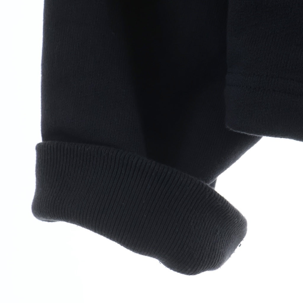 TAKAHIROMIYASHITA The SoloIst.(タカヒロミヤシタザソロイスト) 19AW I LIVE NOW ZIP MOCK NECK SWEAT ジップディティール モックネックスウェットトレーナー ブラック