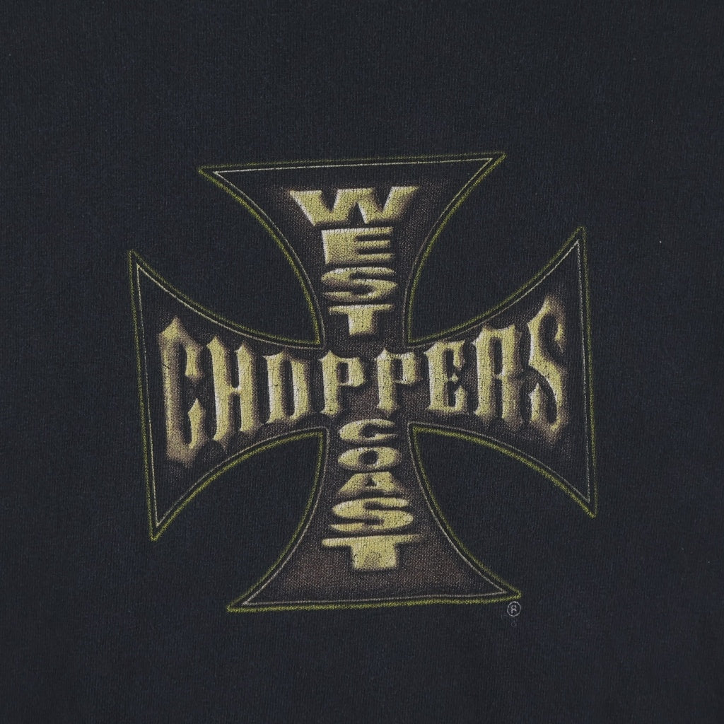 VINTAGE(ヴィンテージ) 90-00s WEST COAST CHOPPERS IRONCROSS TEE ウエストコーストチョッパーズ アイアンクロス 半袖プリントTシャツ ブラック