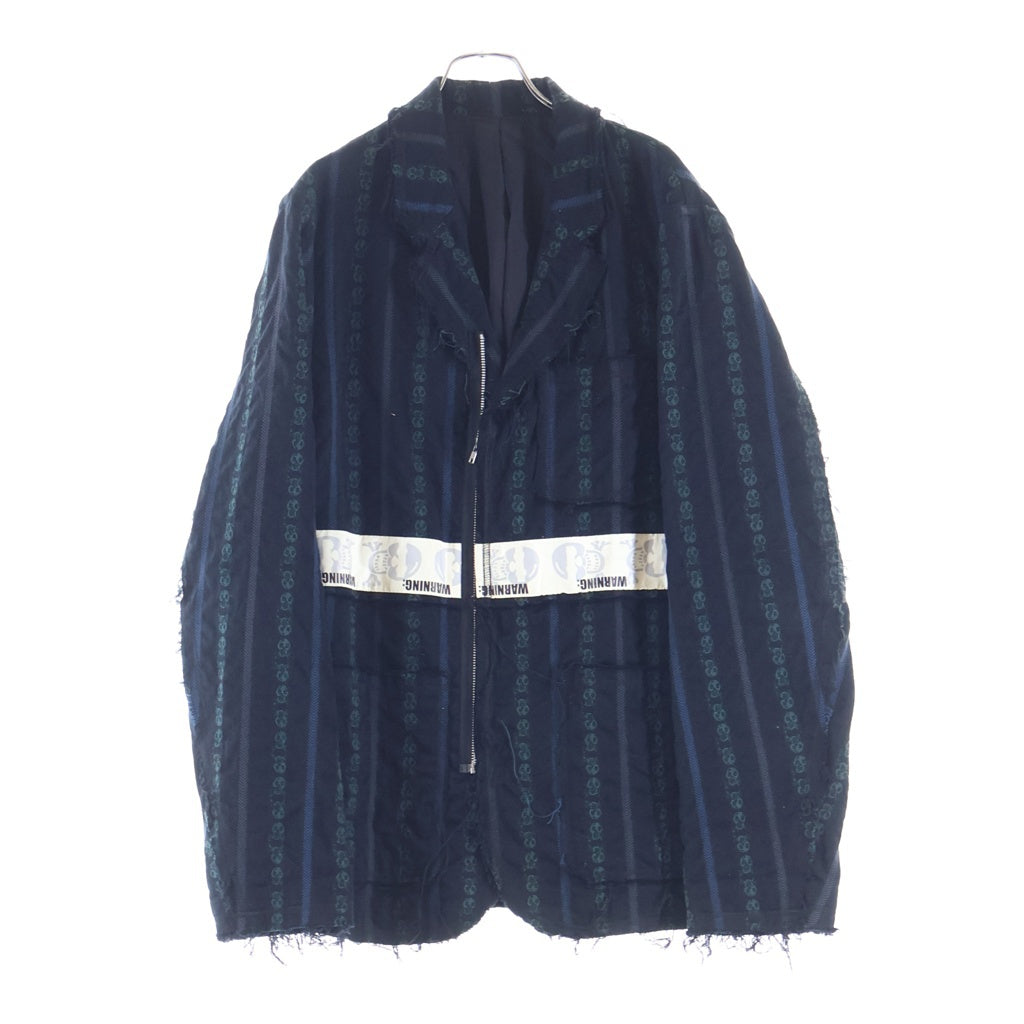 UNDERCOVERISM(アンダーカバイズム) 03AW PAPERDOLL期 InsideOut Designed Jacket インサイドアウト ジップアップ 再構築 ジャケット ブラック V201