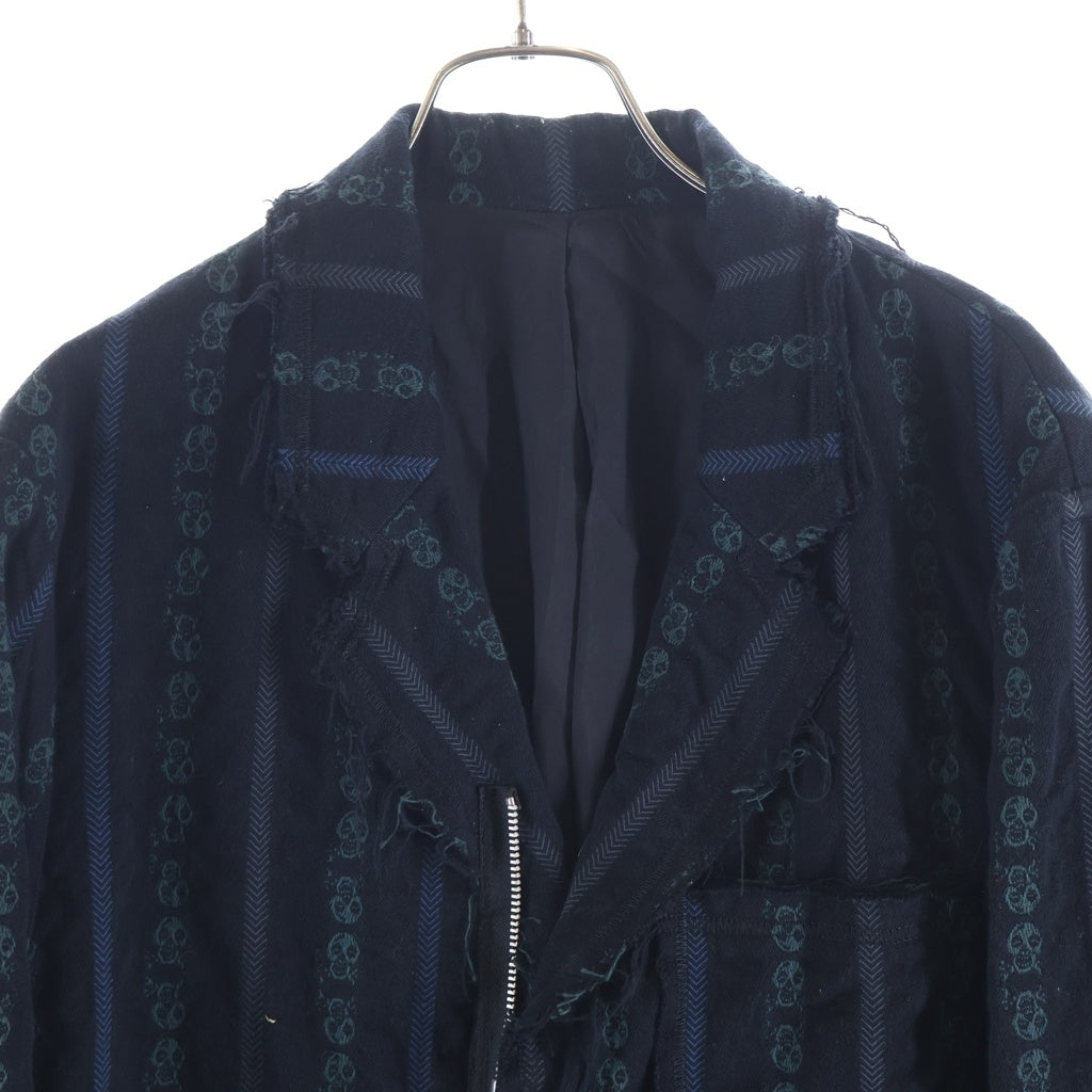 UNDERCOVERISM(アンダーカバイズム) 03AW PAPERDOLL期 InsideOut Designed Jacket インサイドアウト ジップアップ 再構築 ジャケット ブラック V201