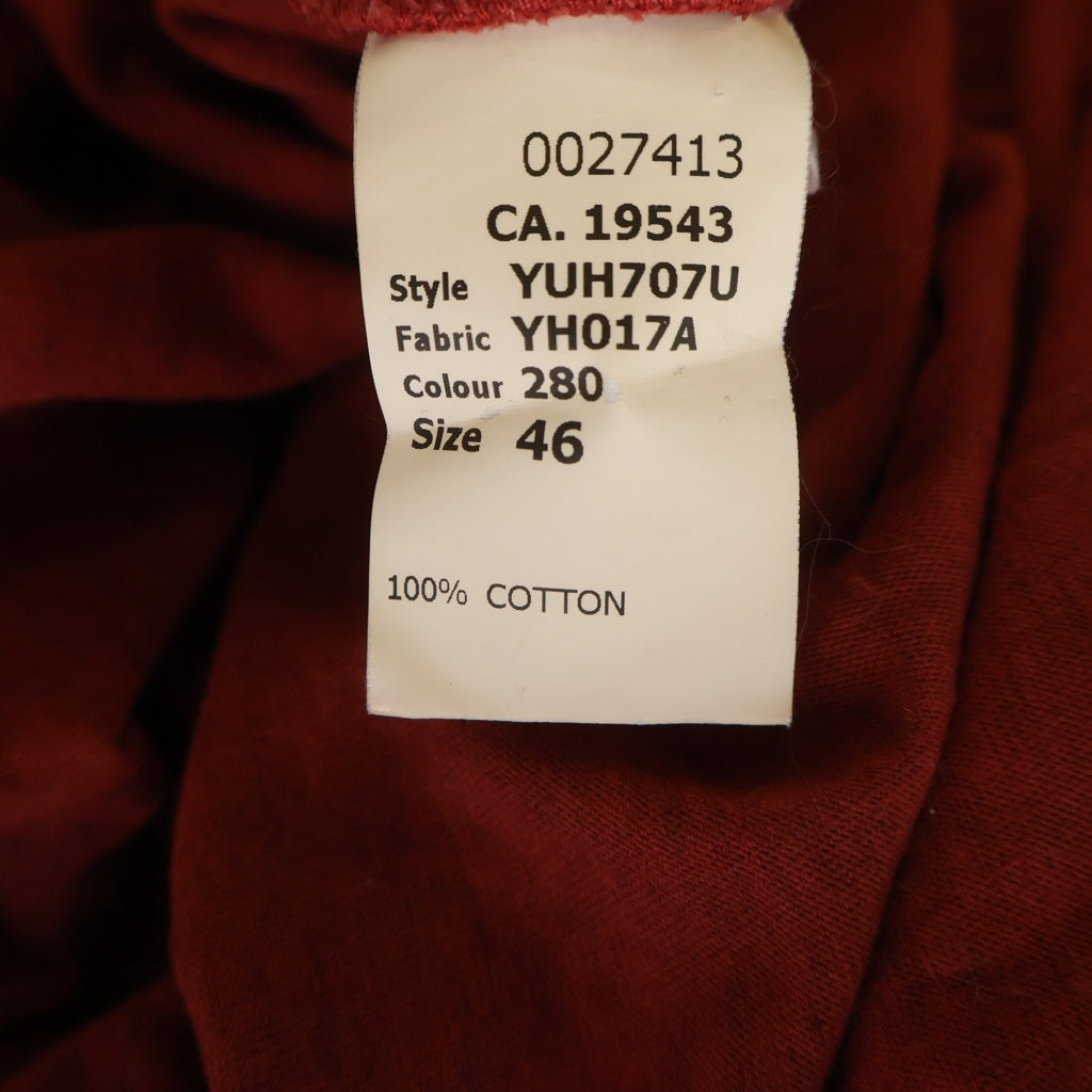 hussein chalayan(フセインチャラヤン) 04SS バックデザイン長袖Tシャツ カットソー ロンT イタリア製 レッド