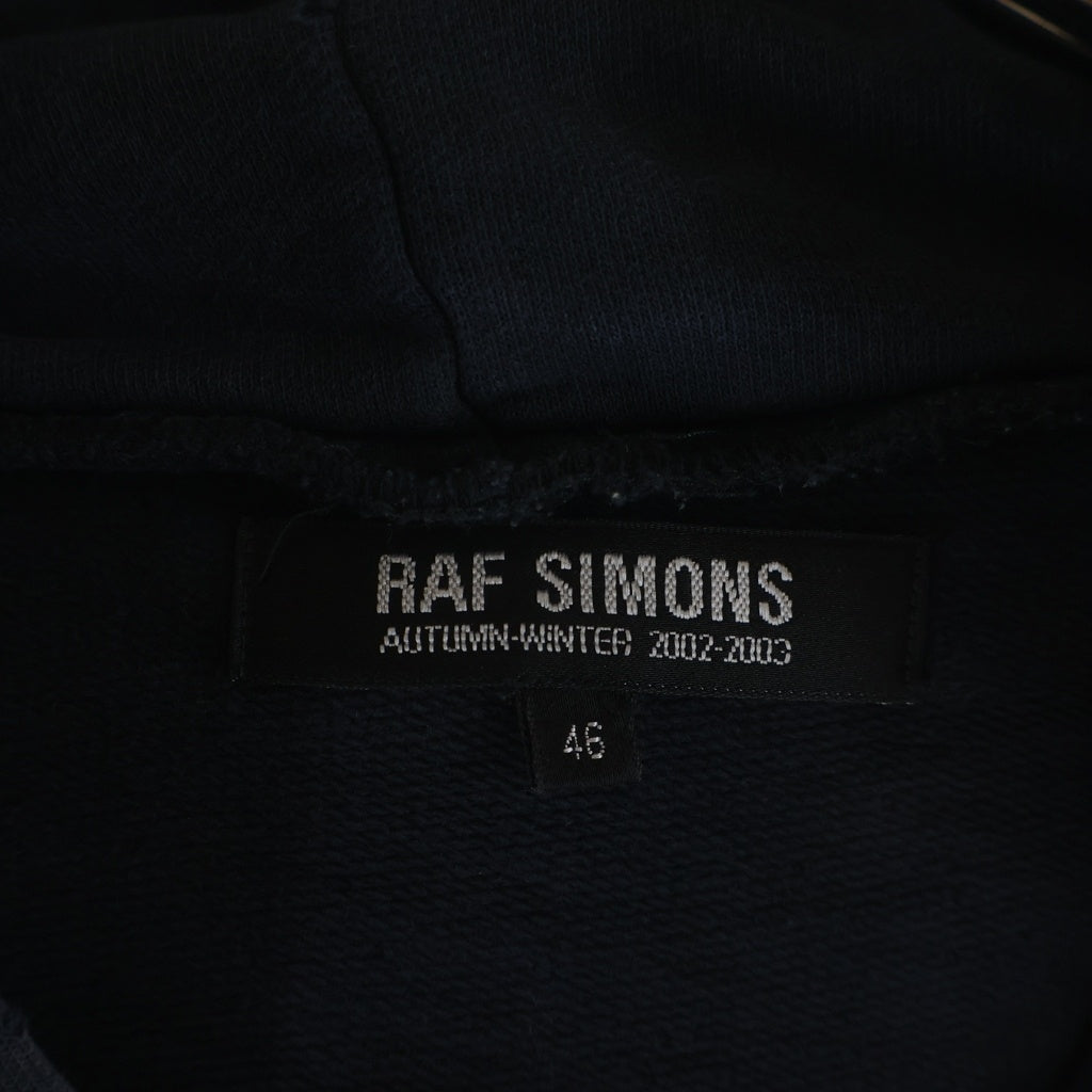RAF SIMONS(ラフシモンズ) 02AW Virginia Creeper期 Roots Hoodie ヴァージニアクリーパー ルーツフーディー パーカー 両面プリント ブラック
