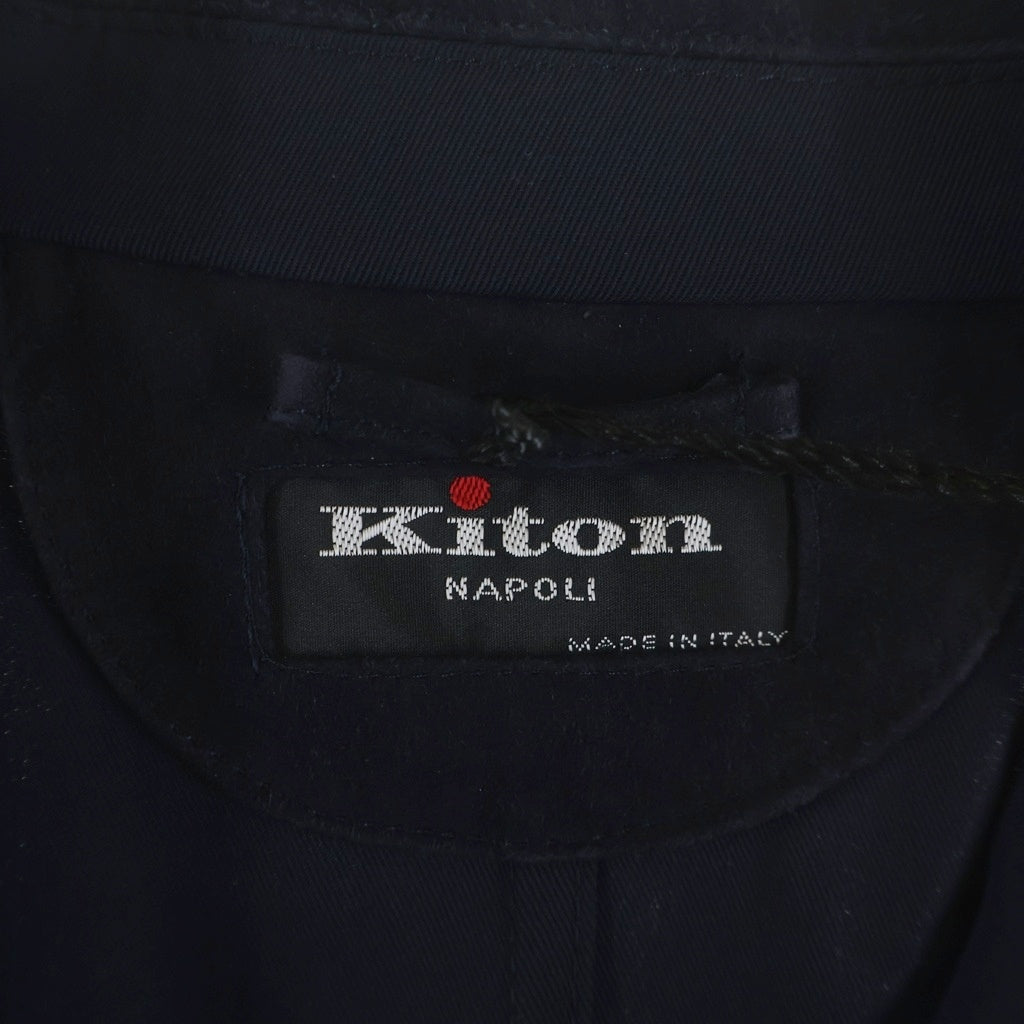 Kiton(キートン) Jacket 切り替え スエード ジャケット ネイビー