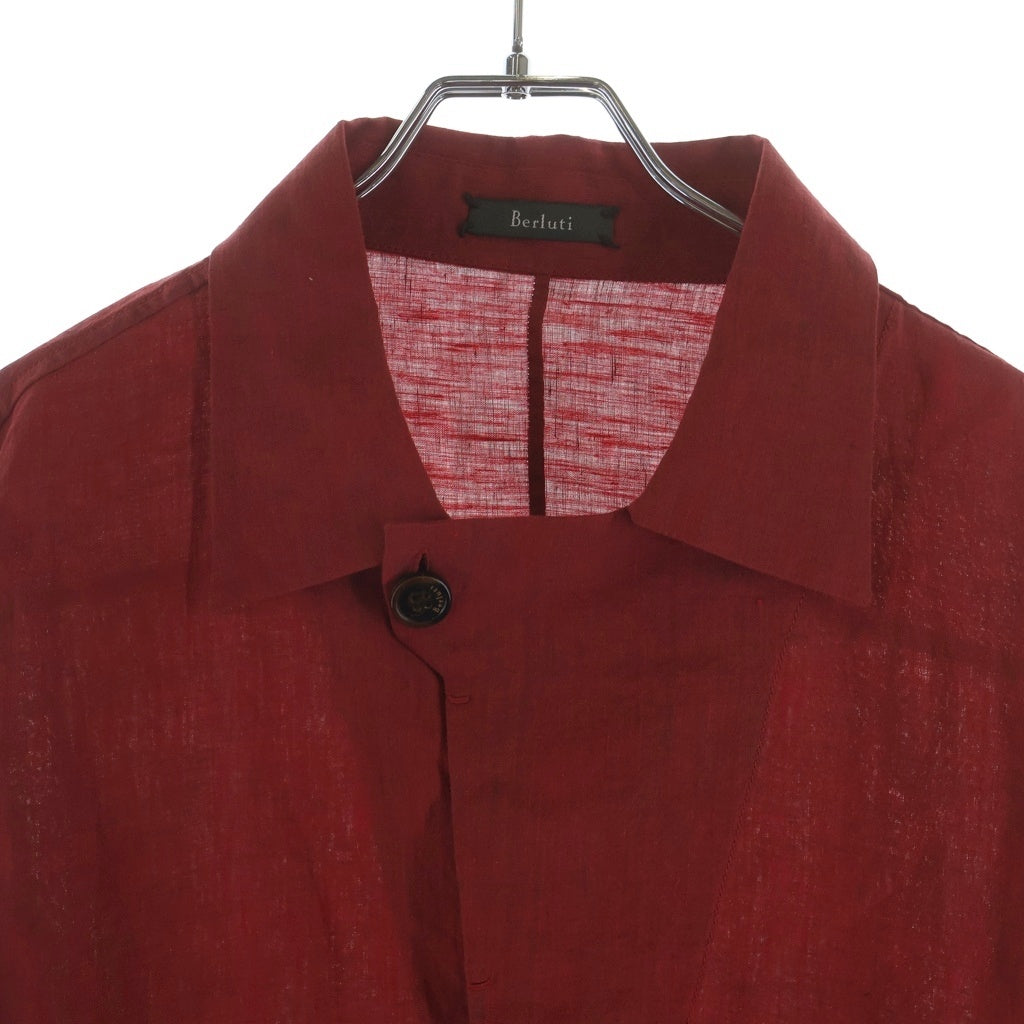 Berluti(ベルルッティ) リネンシャツ 長袖シャツ レッド