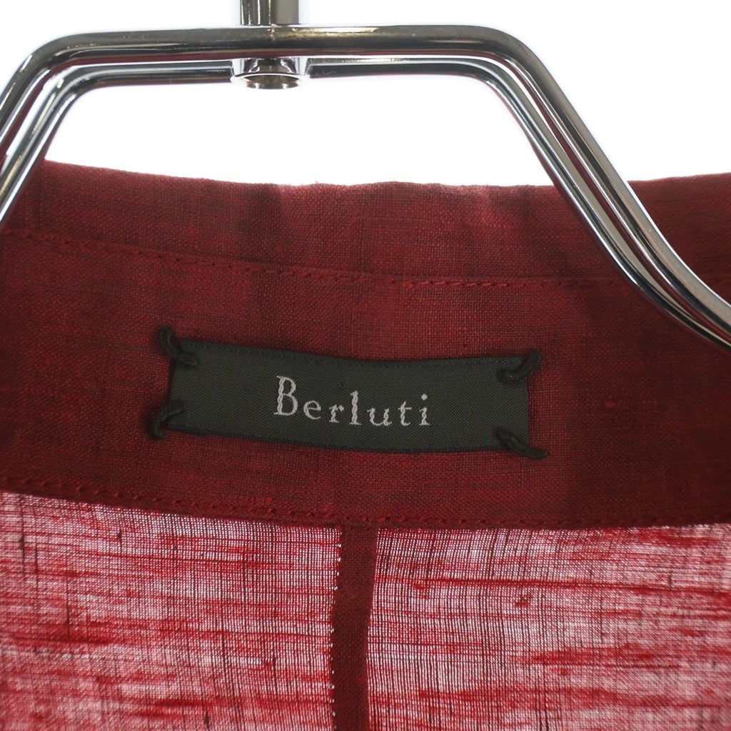 Berluti(ベルルッティ) リネンシャツ 長袖シャツ レッド