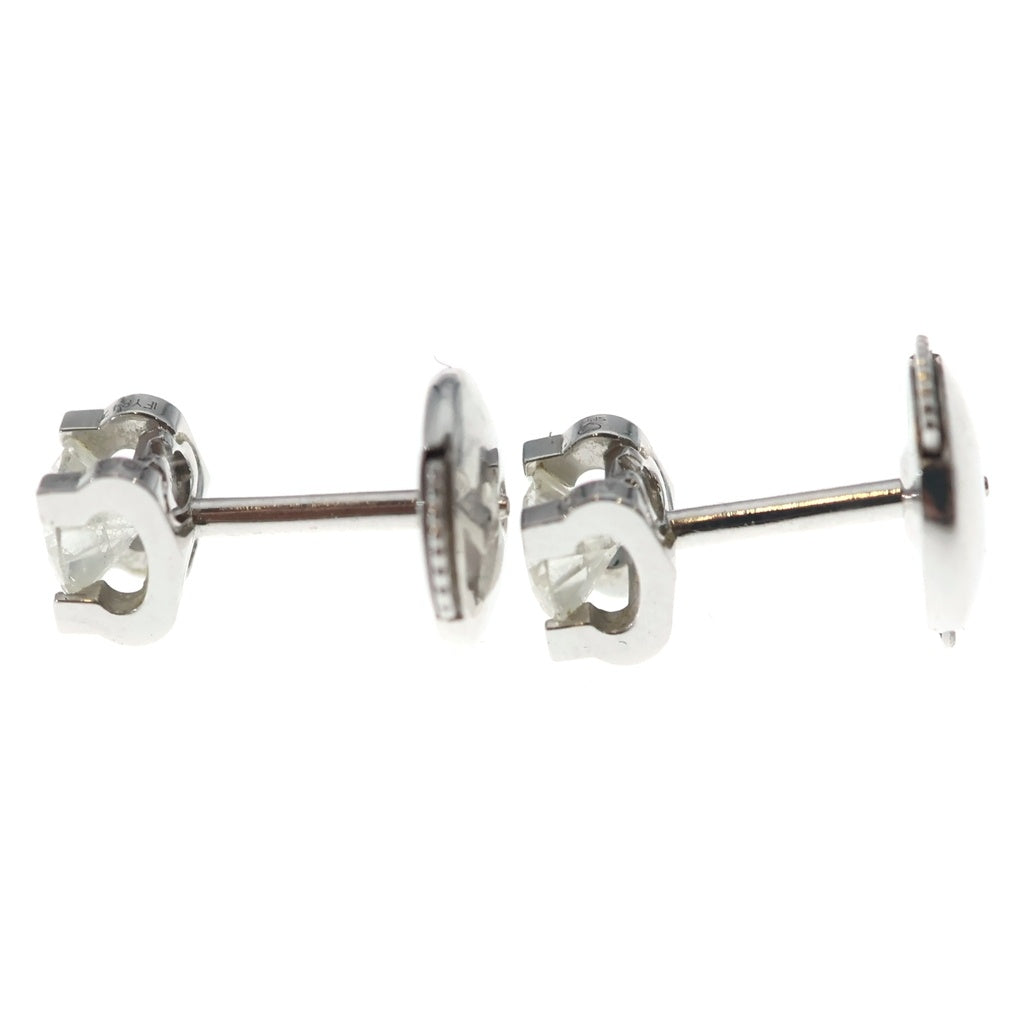 Cartier(カルティエ) 18K C de Cartier earrings C ドゥ カルティエ ピアス ホワイトゴールド Au750 0.26Carat CRN8502000 レディース
