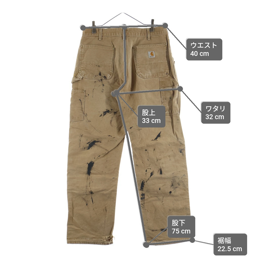 CARHARTT(カーハート) 90-00s Original Fit Double Knee Pant ダックペインター ダブルニー デニム パンツ ブラウン