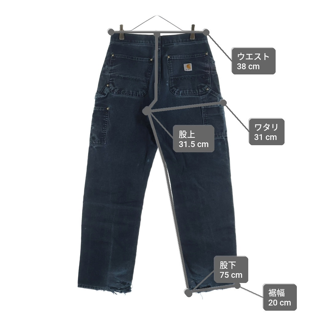 CARHARTT(カーハート) 90-00s Loose Original Double Knee Pant ダックペインター ダブルニー デニム パンツ ブラック