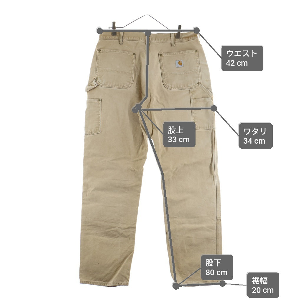 CARHARTT(カーハート) 90-00s Dungaree Fit Double Knee Pant ダックダブルニー デニム パンツ ブラウン