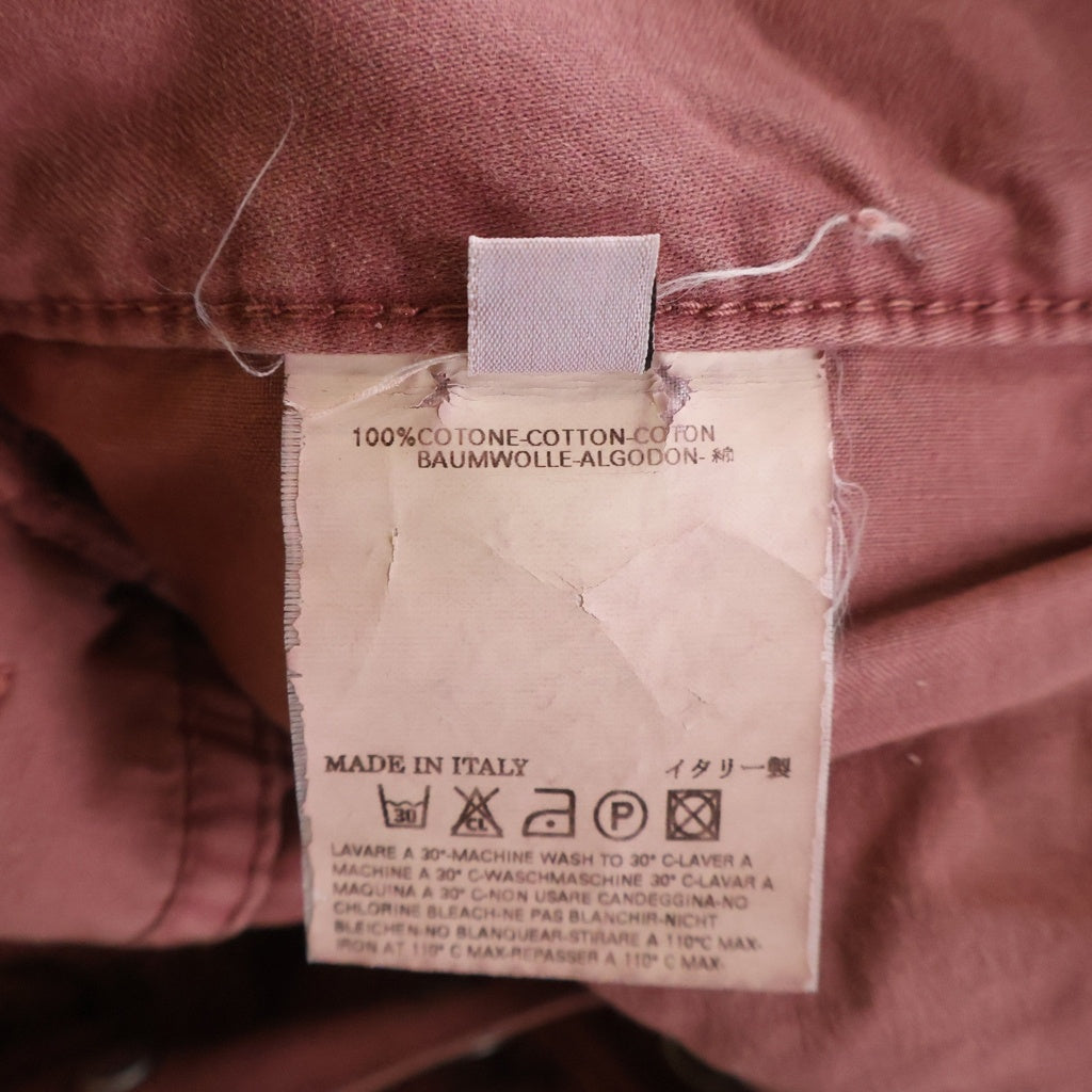 Maison Margiela(メゾンマルジェラ) 10 Straight Long Pants ストレート ロング パンツ コットン 後染め ピンク