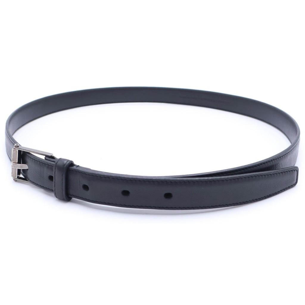 SAINT LAURENT PARIS(サンローランパリ) スクエアフレーム レザーベルト ブラック/シルバー GRZ479388