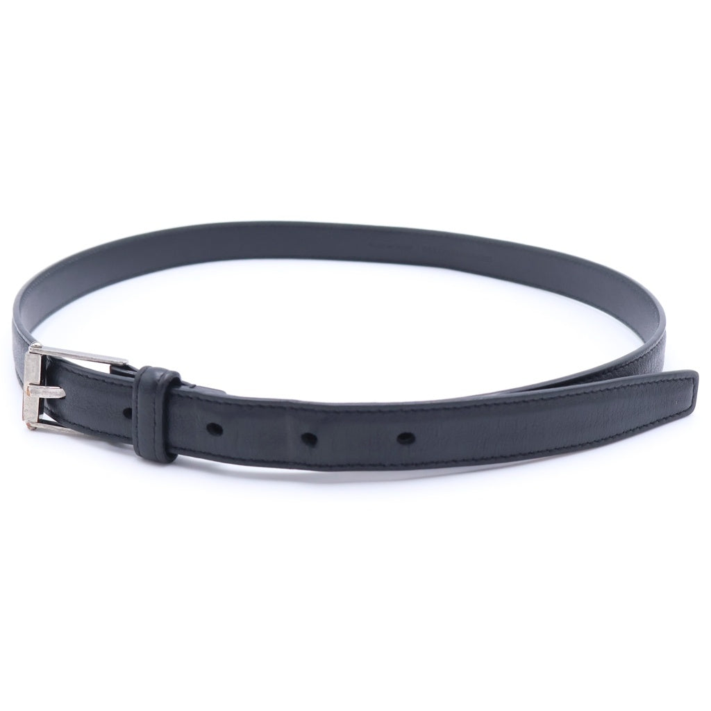 SAINT LAURENT PARIS(サンローランパリ) スクエアフレーム レザーベルト ブラック/シルバー GRZ479321