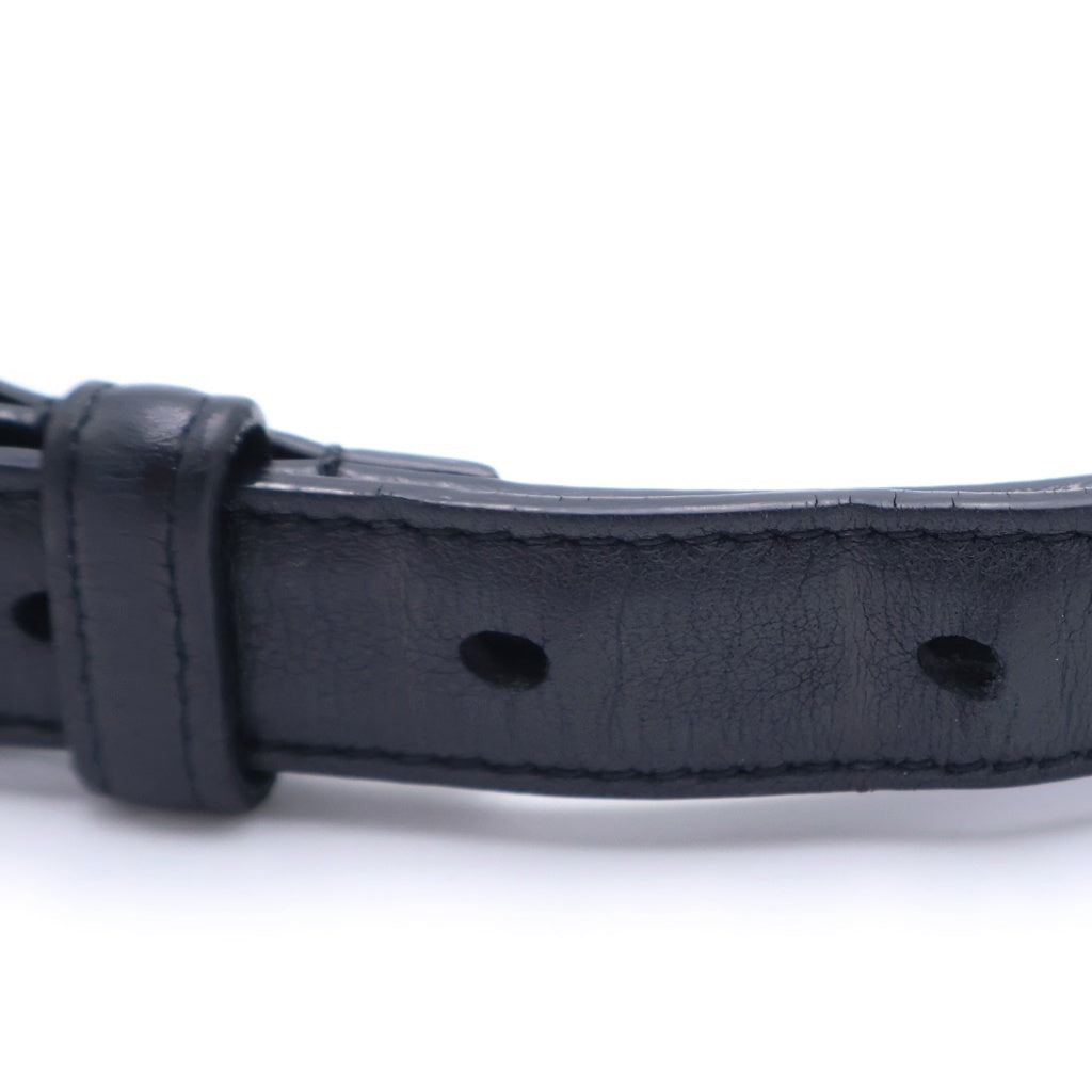SAINT LAURENT PARIS(サンローランパリ) スクエアフレーム レザーベルト ブラック/シルバー GRZ479321