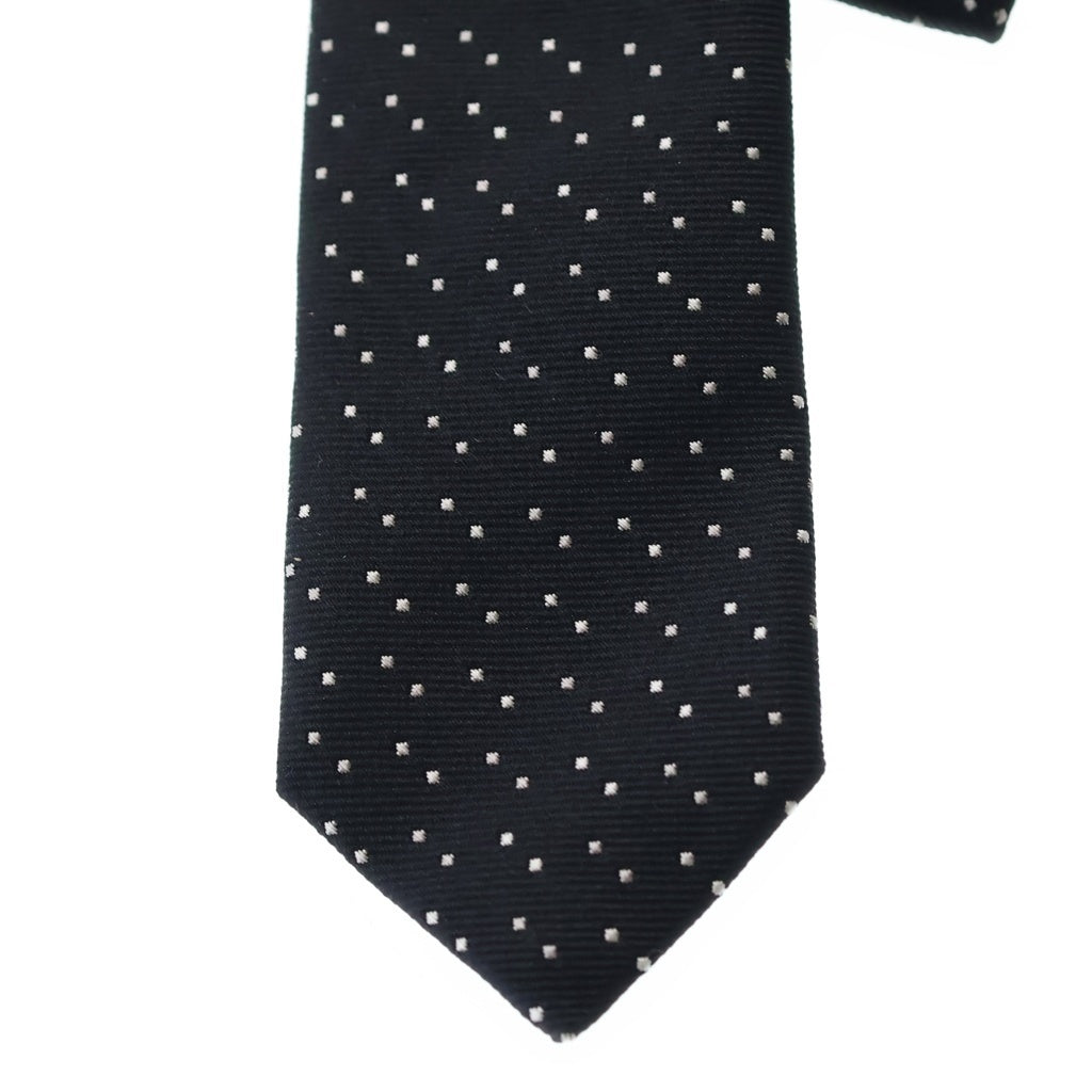 SAINT LAURENT PARIS(サンローランパリ) マイクロドット シルクネクタイ ブラック/ホワイト 643955 4Y002
