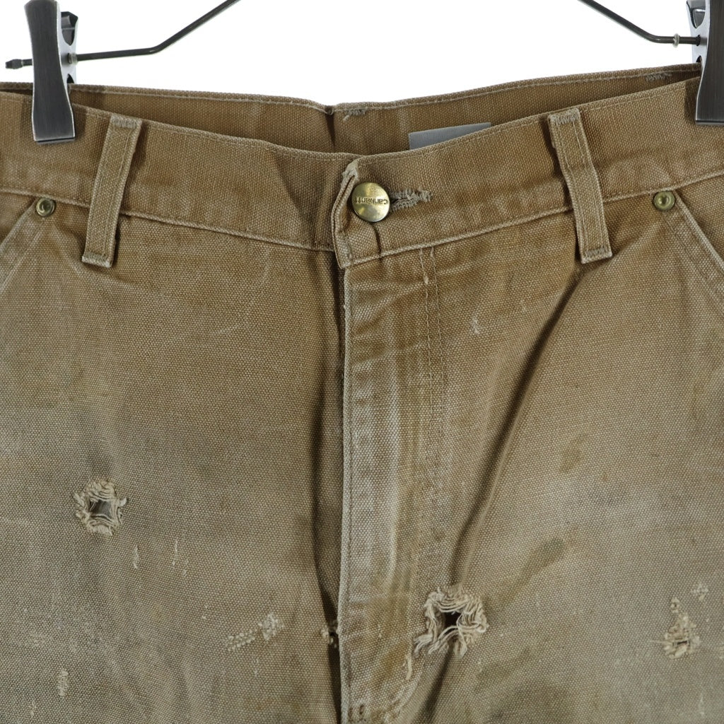 CARHARTT(カーハート) DOUBLE KNEE CARPENTER DUCK PANTS B136 BRN ダブルニー カーペンター ダックパンツ ブラウン