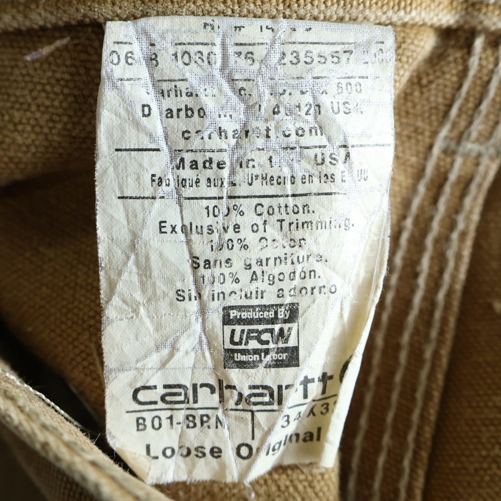 CARHARTT(カーハート) DOUBLE KNEE CARPENTER DUCK PANTS B136 BRN ダブルニー カーペンター ダックパンツ ブラウン