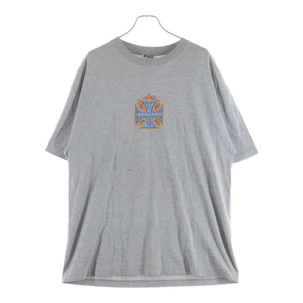 VINTAGE(ヴィンテージ) 90s WEST COAST CHOPPERS SS TEE ウエストコーストチョッパーズ アイアンクロスプリント 半袖Tシャツ グレー