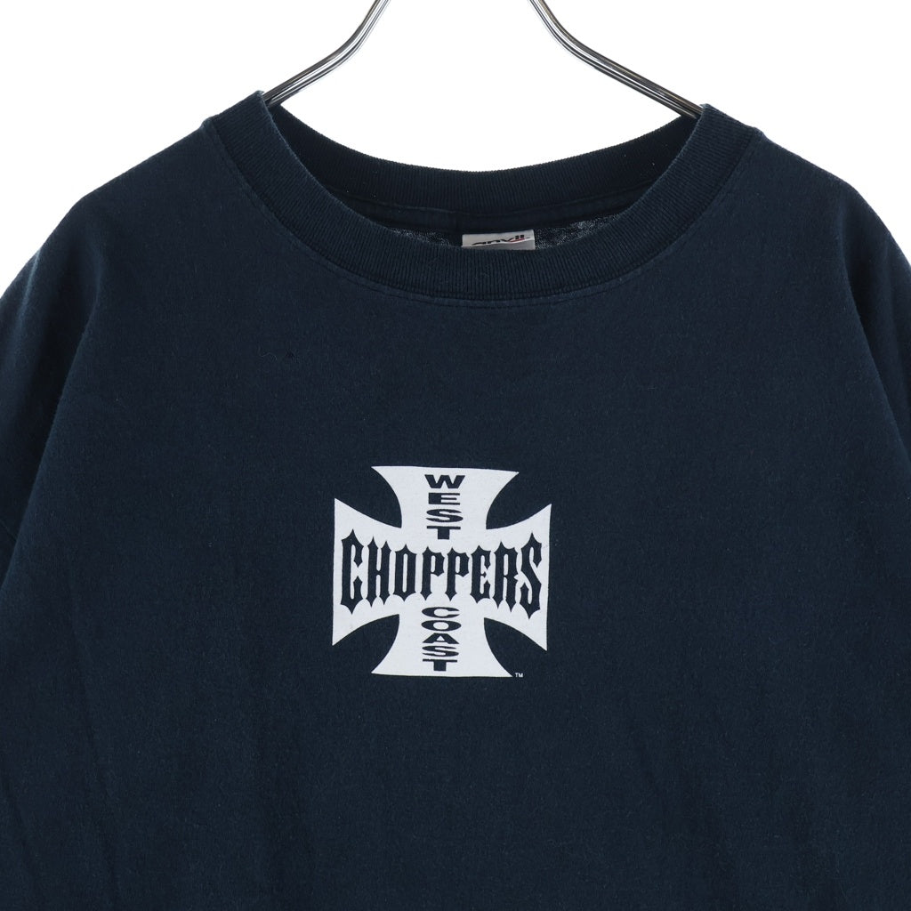 VINTAGE(ヴィンテージ) 90s WEST COAST CHOPPERS SS TEE ANVILボディ ウエストコーストチョッパーズ アイアンクロスプリント 半袖Tシャツ ブラック