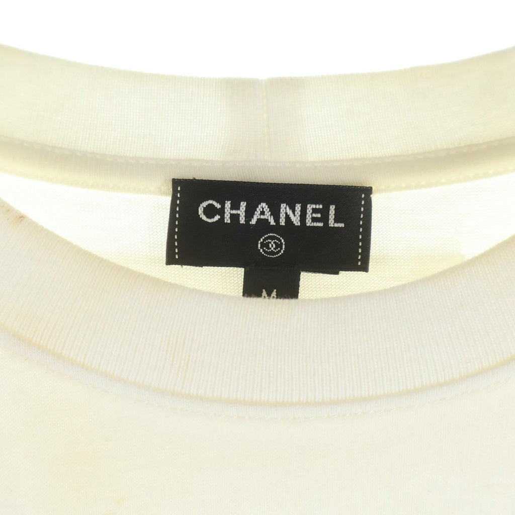 CHANEL(シャネル) 22 CRUSE スパンコール 装飾ノースリーブカットソー ホワイト P72146 レディース
