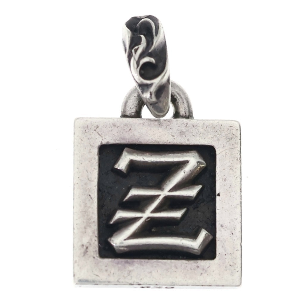 CHROME HEARTS(クロムハーツ) FRAMED LETTER BLOCK Z フレームド レターブロック Rアルファベットチャーム ペンダントトップ シルバー