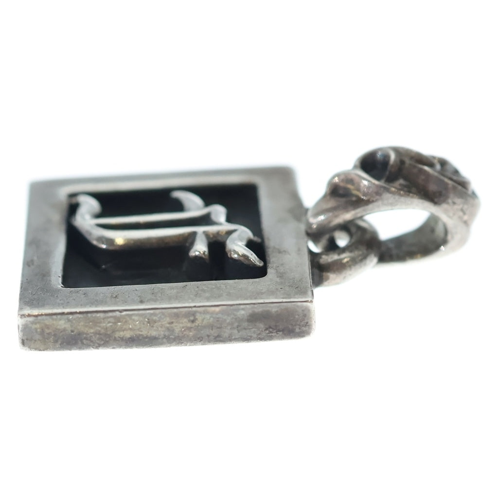 CHROME HEARTS(クロムハーツ) FRAMED LETTER BLOCK F フレームド レターブロック Rアルファベットチャーム ペンダントトップ シルバー
